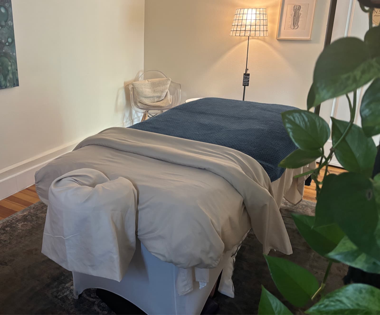 Frixtion Spa treatment room — a cozy, welcoming space